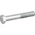 Parafuso sextavado zincado 3/8" x 2.1/2" UNC rosca parcial VONDER - Imagem 1