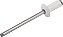 Rebite de repuxo 3,2mm x 8,0mm branco 308 caixa com 1.000 peças VONDER - Imagem 1