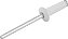 Rebite de repuxo 3,2mm x 8,0mm branco pacote com 100 peças NOVE54 - Imagem 1