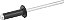 Rebite de repuxo 3,2mm x 8,0mm preto pacote com 100 peças NOVE54 - Imagem 2