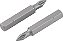 Bits/ponteira phillips S2 encaixe 1/4" nº1 3/16" x 38mm com 2 peças VONDER - Imagem 1