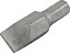 Jogo de bits/ponteiras fenda encaixe 5/16" 12mm x 38mm cartela com 5 peças VONDER - Imagem 1