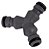 Derivação Y em Plástico Tramontina para 3 Engates Rápidos para Mangueiras 1/2" 5/8" e 3/4" - Imagem 1