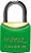 Cadeado de latão corpo plastificado 40mm Verde PAPAIZ - Imagem 1