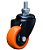 Rodízio giratório leve série black base espiga 1.5/8" roda laranja 30 kgf COLSON - Imagem 1