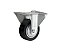 Rodízio fixo industrial leve 3" de polipropileno preto FLR 312 PPC RODCAR - Imagem 1