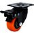 Rodízio giratório leve série black base placa 1.5/8" com freio roda laranja 30 kgf GLPBF.1.5/8.BPA.E COLSON - Imagem 1