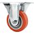 Rodízio fixo industrial leve 4" de poliuretano laranja FL 414 UPN SCHIOPPA - Imagem 2