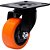 Rodízio giratório leve série black base placa 3" roda laranja 70 kgf GLPB.312.BPA.E COLSON - Imagem 1