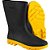 Bota de PVC preta com amarelo cano médio sem forro 41 NOVE54 - Imagem 1