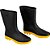 Bota de PVC preta com amarelo cano médio sem forro 41 NOVE54 - Imagem 2