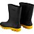 Bota de PVC preta com amarelo cano médio sem forro 41 NOVE54 - Imagem 3