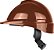 Capacete com aba frontal marrom com catraca e jugular Milenium 904909 LIBUS - Imagem 1