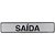 Placa de sinalização em alumínio (Saída) 5cm x 25cm SINALIZE - Imagem 1