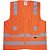Colete sinal. com 4 bolsos refletivos laranja tamanho XXG VIC72130 VICSA - Imagem 1