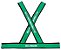 Colete sinal. TIPO "X" verde com refletivo noturno BRASCAMP - Imagem 1