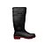 Bota de PVC preta e vermelha cano longo sem forro 45/46 p/ químicos SUPERMAX CELSF 503 CALFOR - Imagem 1