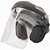 Capacete com proteção facial incolor e abafador cor cinza 958CA LEDAN - Imagem 1