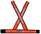 Colete sinal. TIPO "X" laranja/cinza uso diurno BRASCAMP - Imagem 1