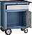 Carro para ferramentas 60cm x 40cm x 76cm fechado com 1 gaveta e 2 portas 330 kgf azul com cinza Compact Line CR-101 MARCON - Imagem 4