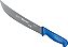 Faca para carne 25cm refile aéreo curva larga inox cabo azul BKL205-10 STARRETT - Imagem 1