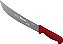 Faca para carne 25cm refile aéreo curva larga inox cabo vermelho BKR205-10 STARRETT - Imagem 1