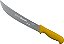 Faca para carne 25cm refile aéreo curva larga inox cabo amarelo BKY205-10 STARRETT - Imagem 1