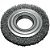 Escova circular de aço ondulada 100mm x 13mm Furo 13mm prensada fio 0,30mm Abrasfer - Imagem 2