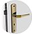 Fechadura para porta interna Pop Line Reta antique brass ESP26 SOPRANO - Imagem 2