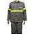 Camisa de segurança para eletricista cinza com faixa refletiva verde tamanho P 9446 UNIFORMANN - Imagem 1