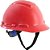 Capacete vermelho suspensão com ajuste fácil e jugular aba frontal H 700 3M - Imagem 1