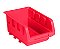 Gaveteiro plástico nº5 vermelho 14,5cm x 23,0cm x 12,0cm 5V MARCON - Imagem 1