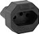 Adaptador para tomada preto bivolt - 15 A 4316 FORCE LINE - Imagem 1