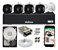 Kit 4 Cameras Hd 720p Ir 20 Mts Vhc 1120B Intelbras, Dvr 4 Canais Intelbras, Hd 500Gb, Cabo, Fonte e Conectores Acesso via Celular - Imagem 1