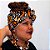 Turbante em tecido africano (capulana) - Imagem 1