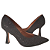 Scarpin preto couro nobuck brilho - Imagem 4