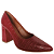Scarpin vermelho couro croco - Imagem 2