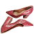 Scarpin vermelho couro croco - Imagem 4