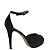 Scarpin preto cetim peep toe - Imagem 3