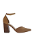 Scarpin caramelo couro salto bloco - Imagem 1