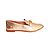 Mocassim dourado couro - Imagem 1