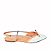 Sapatilha slingback branca couro escamado - Imagem 1