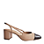 Scarpin Slingback Couro Creme - Imagem 1