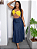 saia jeans longa rodada evangélica feminina C/ bolsos fechamento em botões - Imagem 6