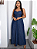 vestido jeans de alcinha feminina soltinho com lastex nas costas comprido longo - Imagem 4