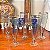 Conjunto com 5 antigas tulipas em Demi cristal - Imagem 1