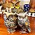 Conjunto com 3 esculturas de corujas em resina. - Imagem 3