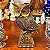 Conjunto com 3 esculturas de corujas em resina. - Imagem 5