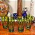 Conjunto com 4 copos em cristal verde. - Imagem 1