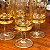 Conjunto com 4 antigas taças de licor em cristal. - Imagem 3